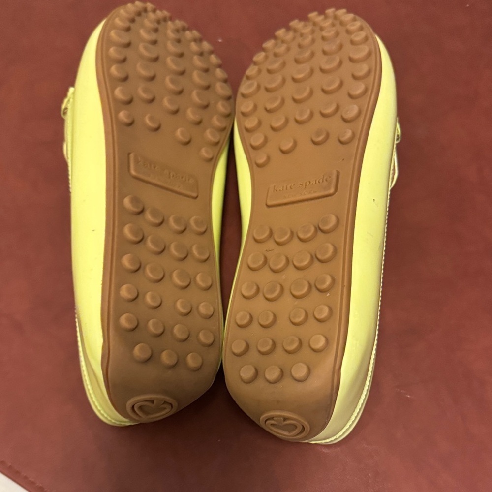 LIKE NEW Kate Spade Bright Yellow Loafers - Picture 6 of 7